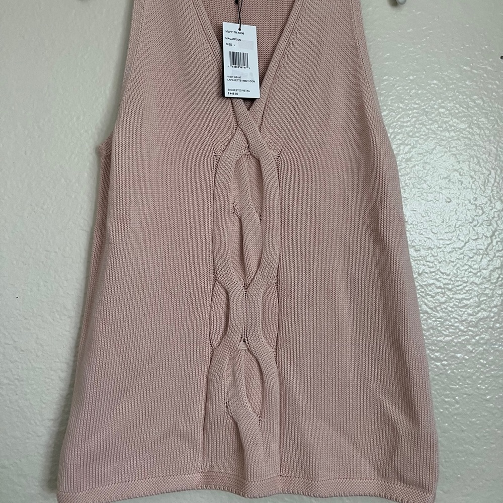 Lafayette Pink Knitted Vest Originally $448